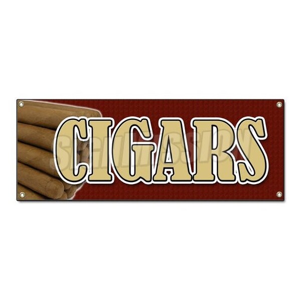 CIGARS BANNER SIGN cigar shop humidor cuban signs smoke shop tobacconist
